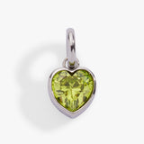August 'Radiance' Heart Birthstone Charm