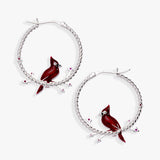 Cardinal Hoop Earrings