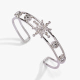 Crystal Snowflake Cuff Bracelet