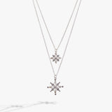 Crystal Snowflake Layered Necklace