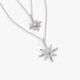 Crystal Snowflake Layered Necklace
