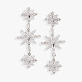 Crystal Snowflake Linear Earring
