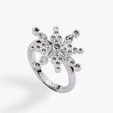 Crystal Snowflake Statement Ring