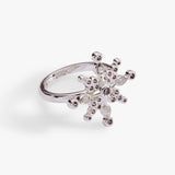 Crystal Snowflake Statement Ring