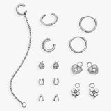Love & Luck Stackable 9 Piece Earring Set
