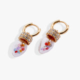 Christmas Light Bulb Shaker Huggie Hoop Earrings