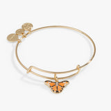 Monarch Butterfly + Crystal Accent Charm Bangle