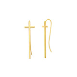 Cross Drop Earrings