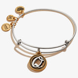 Initial Q Charm Bangle, Two-Tone