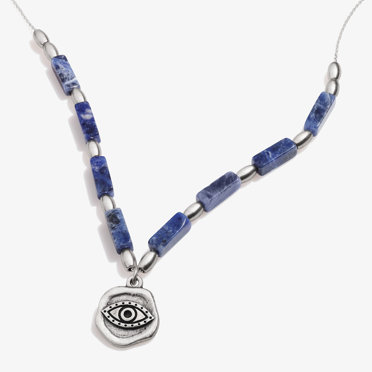Evil Eye Charm + Sodalite Necklace, Rafaelian Silver, Alex and Ani