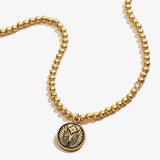 Guardian Angel Crystal Charm Beaded Necklace, Rafaelian Gold, Alex and Ani