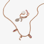Moon Charm Necklace + Crystal Ring Gift Set, Alex and Ani