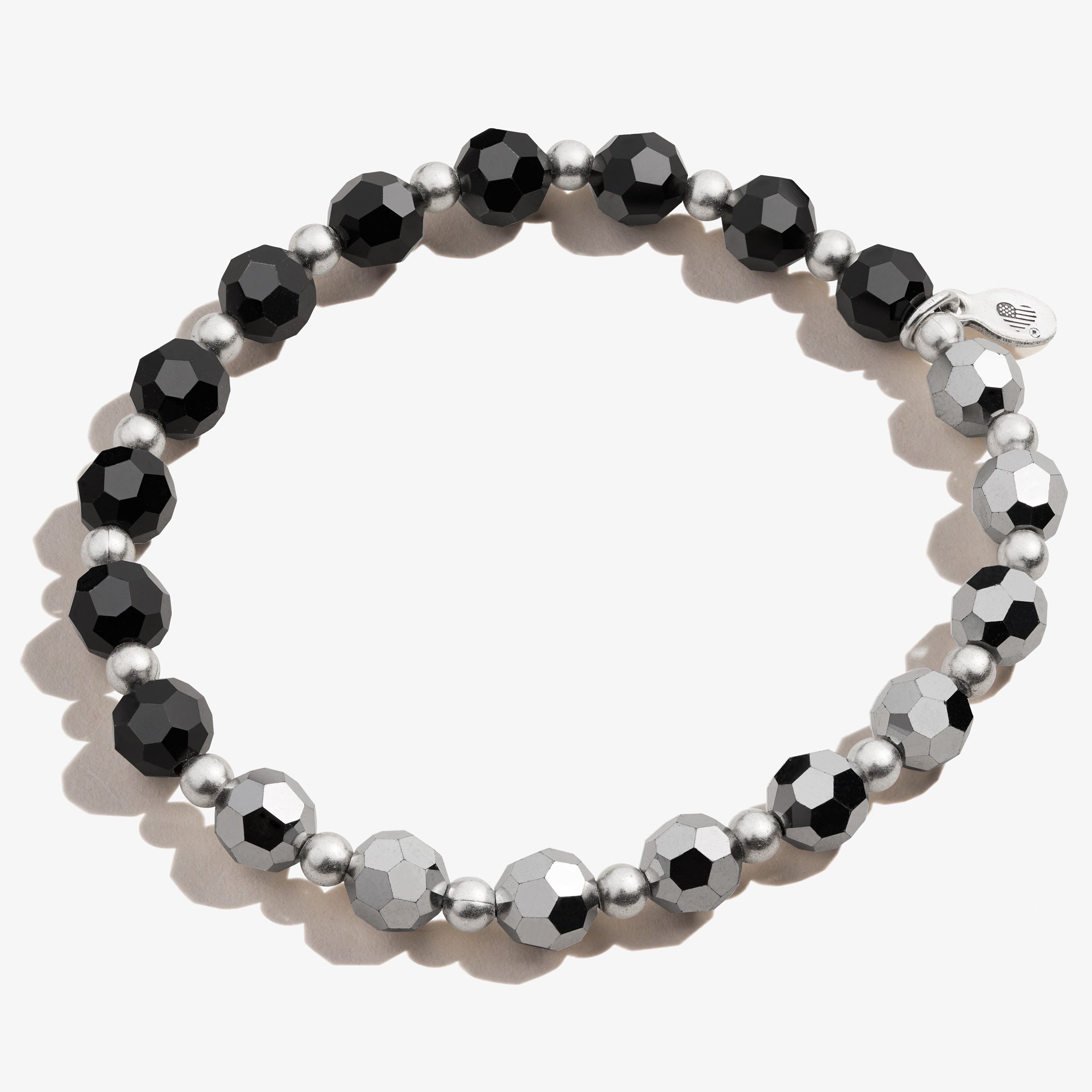 Crystal Stretch Bracelet, Smoke, Rafaelian Silver, Alex and Ani