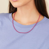 Pink Ball Chain Necklace