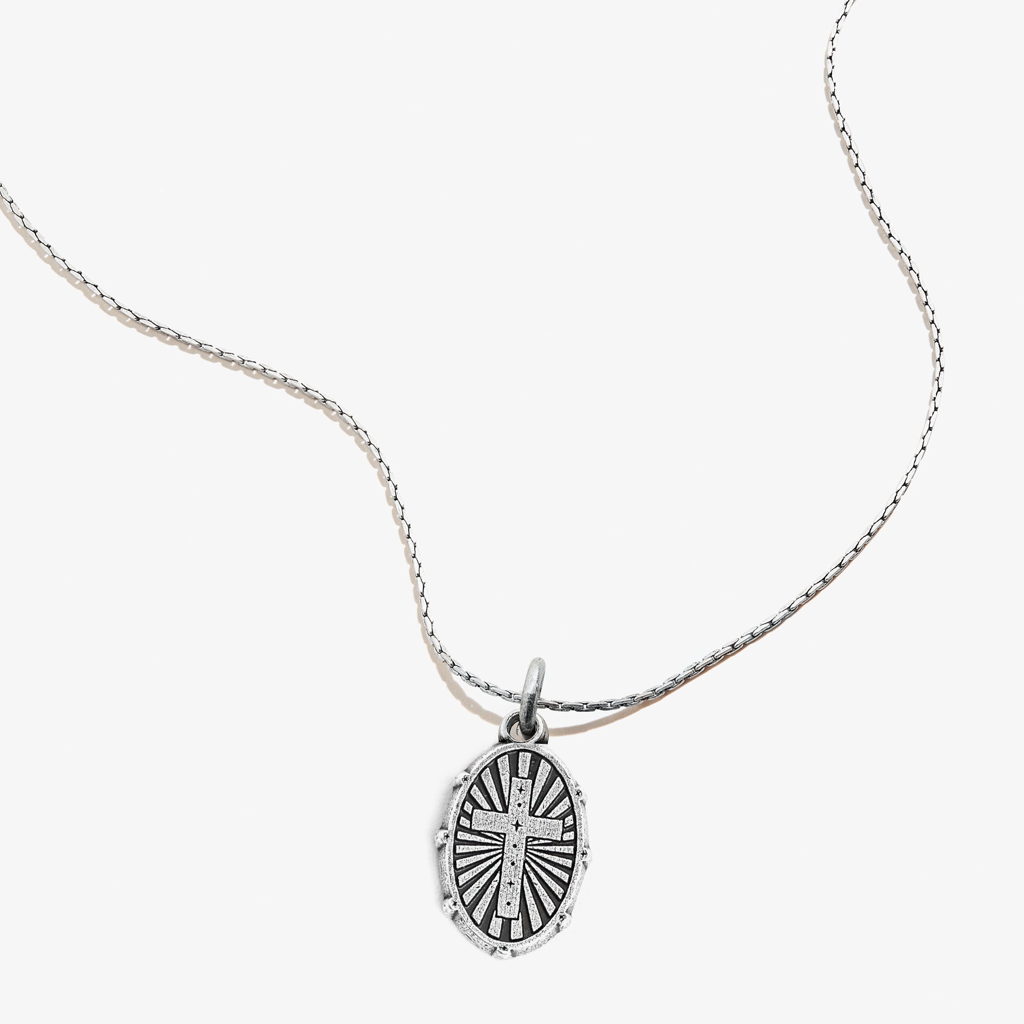 Cross Embossed Charm Necklace Alex and Ani – ALEX AND ANI