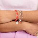 Daisy + Pineapple Jasper Duo Charm Bangle, Set of 3