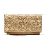 Gabriel Leather Fold Over Clutch, Light Brown, Rafaelian Silver, Alex and Ani