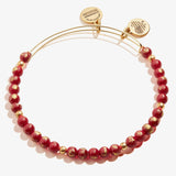 Antique Americana Grateful Beaded Bangle, Red