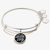 'Let Your Dreams Be Your Wings' Charm Bangle