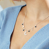 Moon + Crystal Delicate Necklace