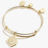 Back of Four Leaf Clover Charm Bangle