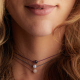 Amethyst Gemstone Cord Necklace
