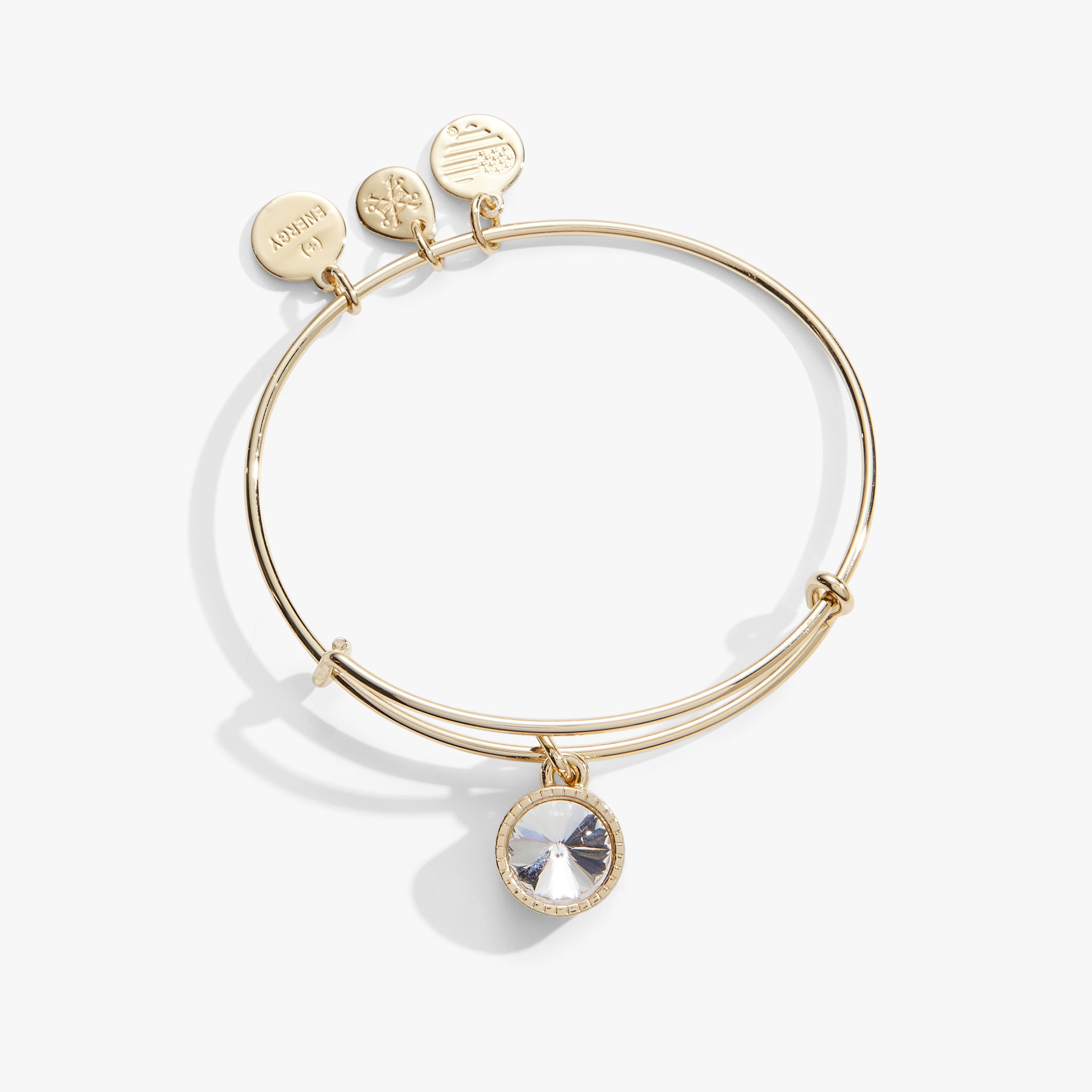 Clear Crystal April Birthstone Charm Bangle – ALEX AND ANI