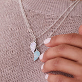 Best Friend Necklaces, Purple + Blue, Set of 2