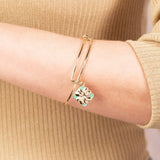 Lucky Clover 'I Am Open To Sweet Serendipity' Charm Bangle