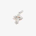 Floral Cross Charm, Sterling Silver, Alex and Ani