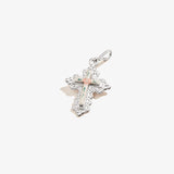 Floral Cross Charm, Sterling Silver, Alex and Ani