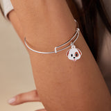 Puppy Dog Emoji Charm Bangle