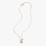 Circle Charm + Aventurine Bead Necklace