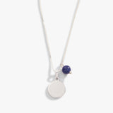 Circle Charm + Sodalite Bead Necklace