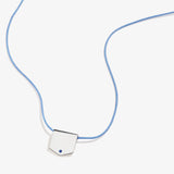 Shield Cord Necklace, Sky Blue