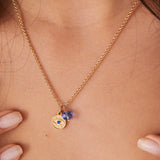 Evil Eye Blue Crystal Charm Necklace