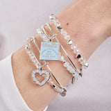 'Family, Where Life Begins And Love Never Ends' Charm Bangles, Set of 5