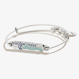 'Follow Your Dreams' Anchor Inline Charm Bangle