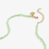 Good Fortune Four-Leaf Clover + Green Bead Necklace