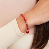 Antique Americana Grateful Beaded Bangle, Red