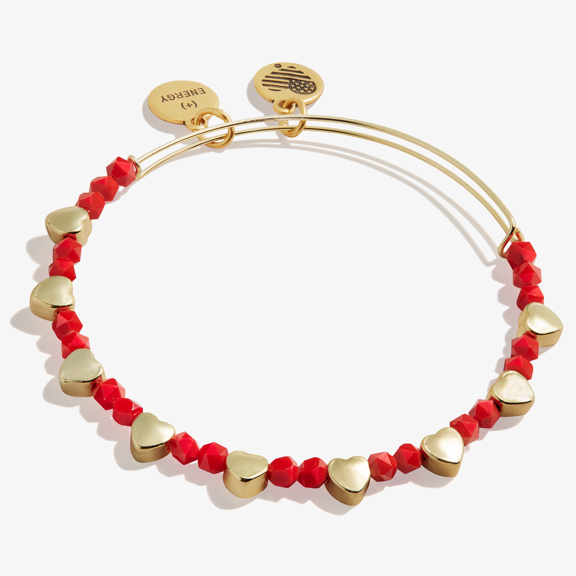 Heart Beaded Bangle, Red ALEX AND ANI