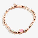 Heart Stretch Bracelet, Pink