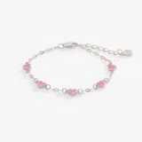 Hearts Chain Bracelet, Adjustable