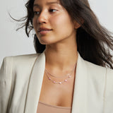 Hearts Chain Necklace, Adjustable