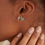 Holiday Cheer + Emerald Stud Earrings, Set of 3