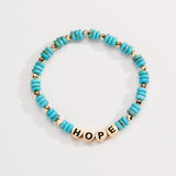 'Hope' Turquoise Stretch Bracelet