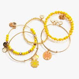 'You Are My Sunshine' Charm Bangles, Set of 5