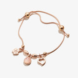 Joy + Love Rose Quartz Pull Chain Charm Bracelet