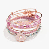 Manifest Happiness Charm Bangles, Set of 5
