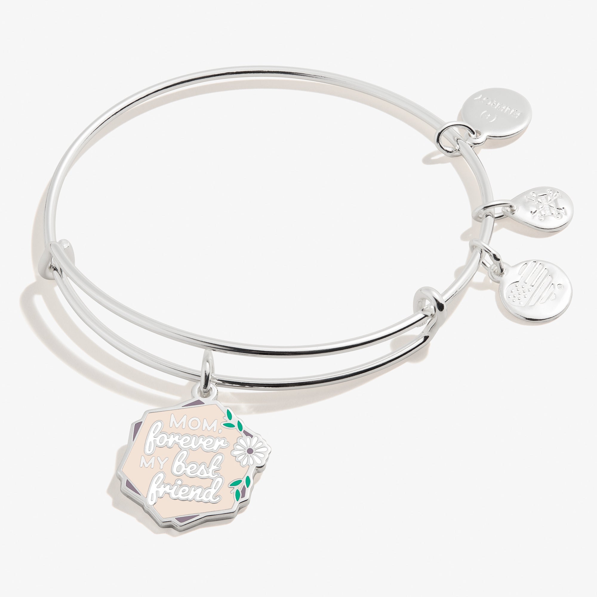 Mom, Forever My Best Friend' Charm Bangle Bracelet – ALEX AND ANI